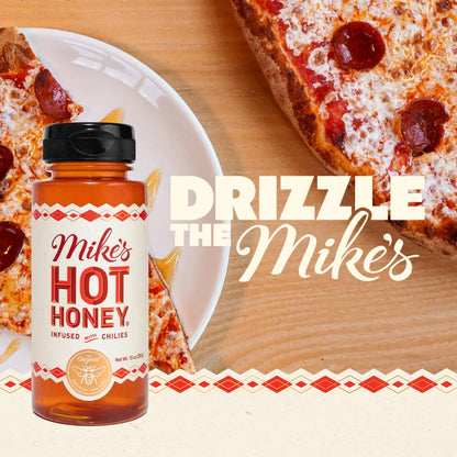 Mike's Hot Honey, America's #1 Brand of Hot Honey, Spicy Honey Infused with Chili Peppers, Certified Kosher, Gluten-Free, Paleo-Friendly, Sweet Heat, Perfect for Hot Sauce Lovers (10oz Bottle, 1 Pack)