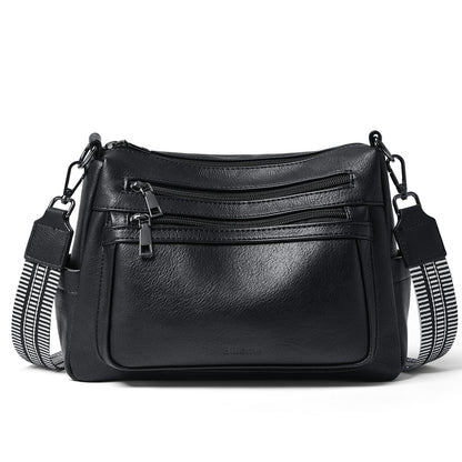 Bluome Crossbody Bag Purses For Women Vegan Leather Shoulder Hobo Purse Handbags Trendy Travel Black