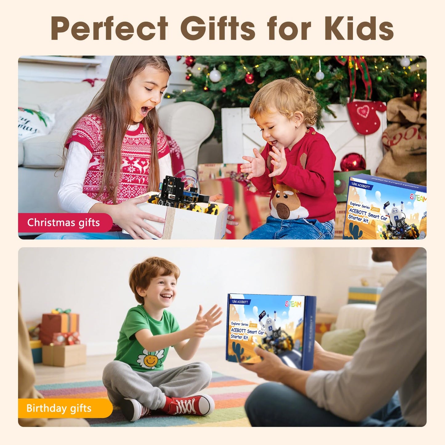 Robotics Kit for Kids Ages 8–12 12-16, ACEBOTT Smart Robot Car Kit with 3MP Camera, STEM Toys for Boys Compatible with Arduino & Scratch,App & Remote Control,STEM Gift for Boys, Girls,Teens and Adults