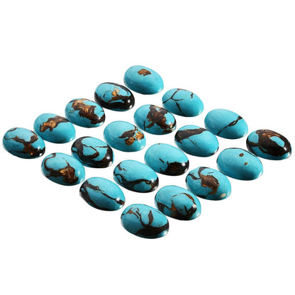 rockcloud 18x25mm Oval Cabochon Flatback Semi-precious Stones Sea Sediment Jasper for Jewelry Making Pack of 5
