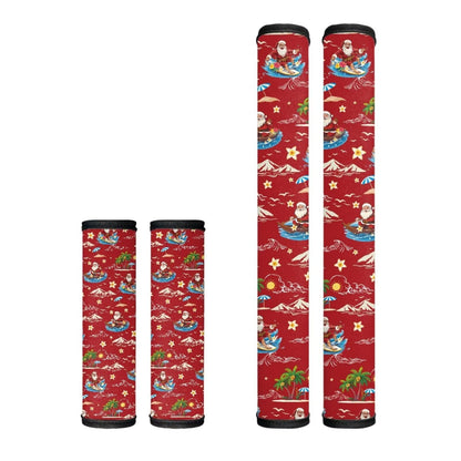 HUISEFOR Santa Claus Refrigerator Handle Covers Set of 4 Non-Slip Fridge Handle Covers for Microwave Oven Stove Dishwasher Handles Protector Christmas Decoration
