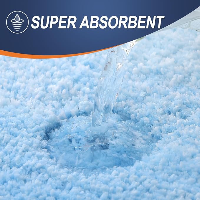 OLANLY Bathroom Rugs Mat 36x24, Extra Soft Absorbent Microfiber Bath Rugs, Rubber Backing, Quick Dry, Machine Washable Bath Mats for Bathroom Floor, Tub and Shower, Home Decor Accessories, Sky Blue