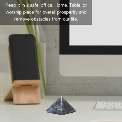 Amazing Gemstone Iolite Pyramid Crystal Healing Stones - 1" Great Pyramid Figurine of Natural Stone Pyramid for Meditation, Reiki, Chakra Balancing and Crystal Pyramids Grid