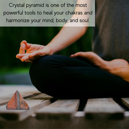 Amazing Gemstone Red Tiger Eye Pyramid Crystal Healing Stones - 1" Great Pyramid Figurine of Natural Stone Pyramid for Meditation, Reiki, Chakra Balancing and Crystal Pyramids Grid
