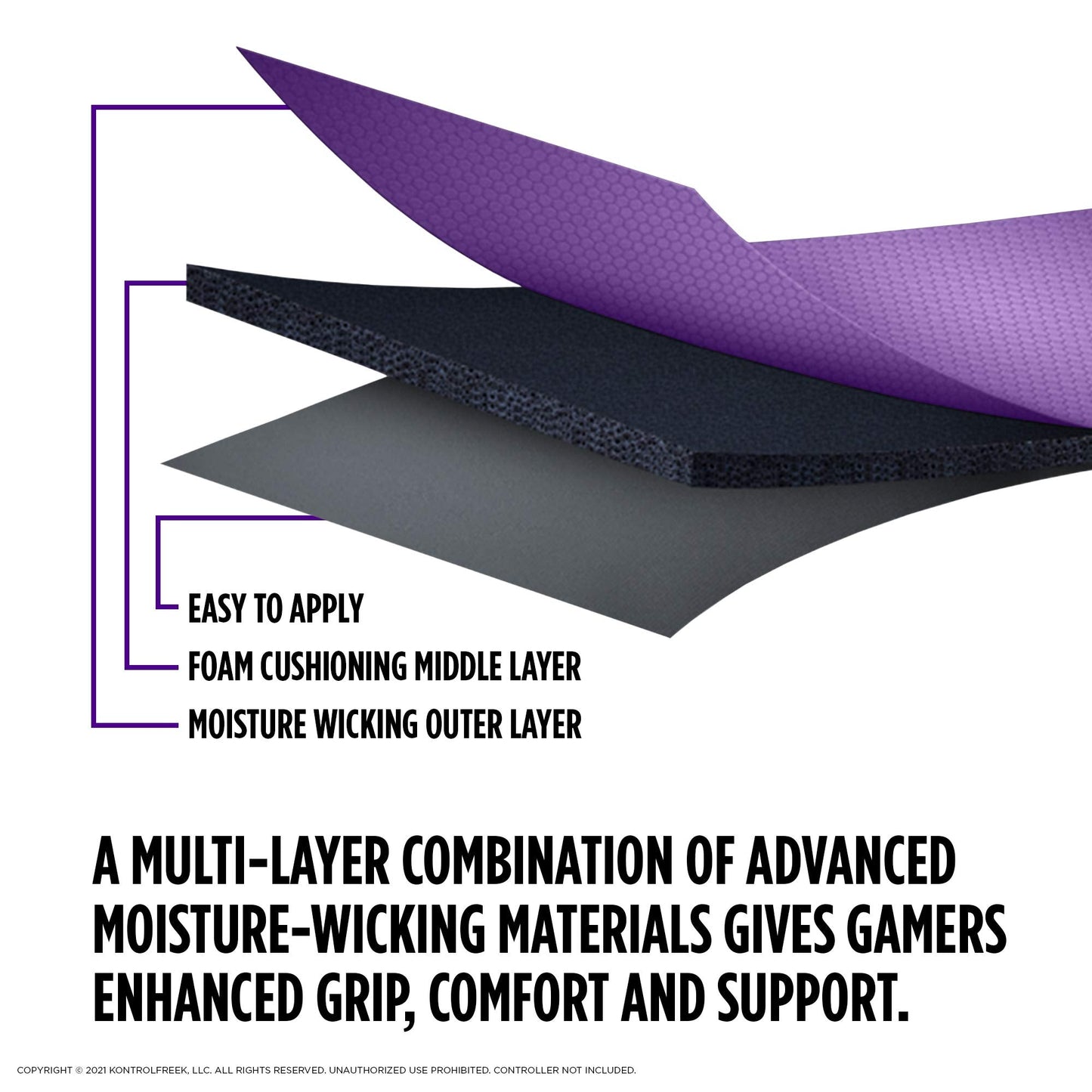 KontrolFreek FPS Freek Galaxy Performance Kit for PlayStation 5 Controller (PS5) | Includes Performance Thumbsticks and Performance Grips | Purple