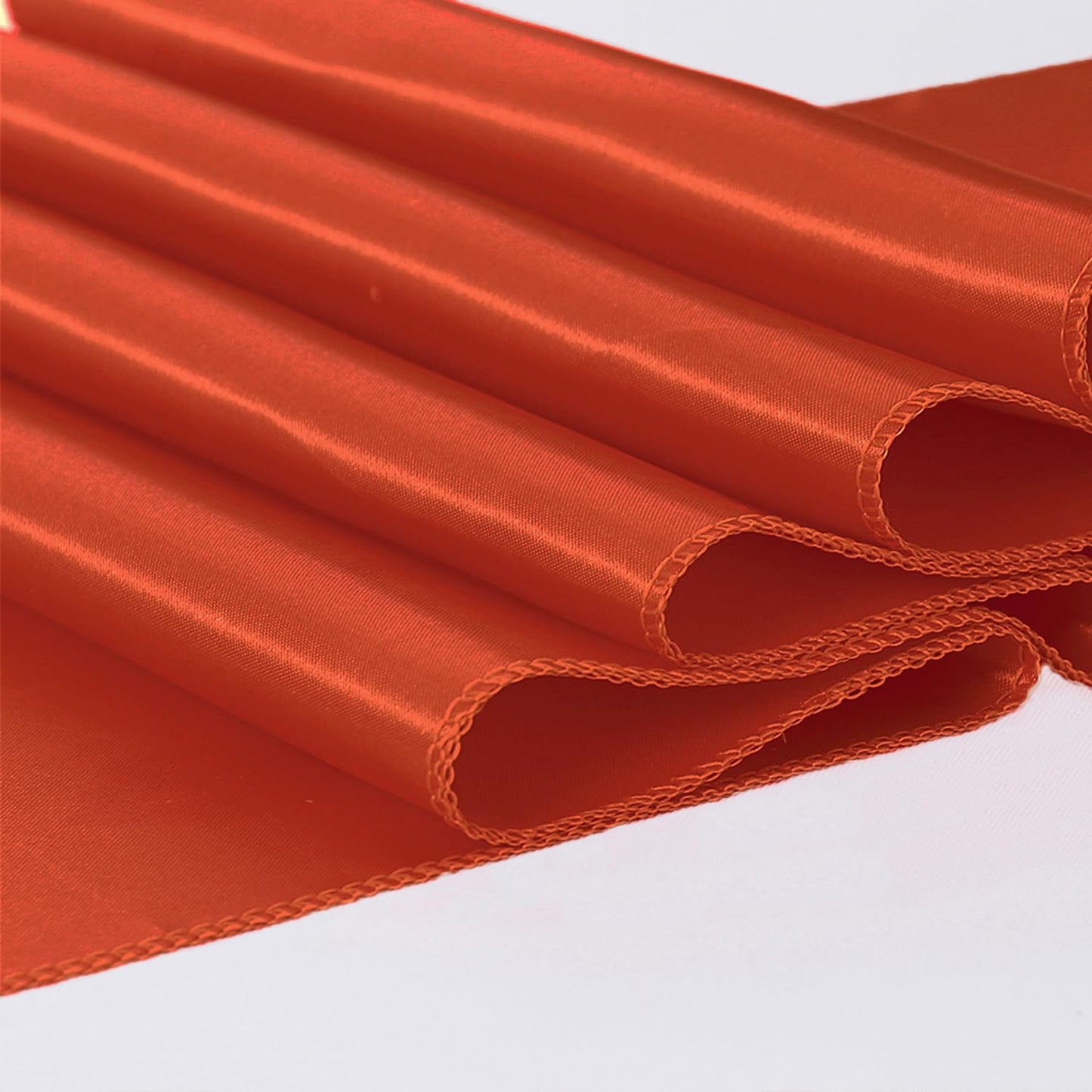 Satin Terracotta Table Runners 10 Pack - Wedding Table Runner 12 x 108 Inches Long for Weddings Party Birthday Halloween Christmas Anniversary Events Decorations