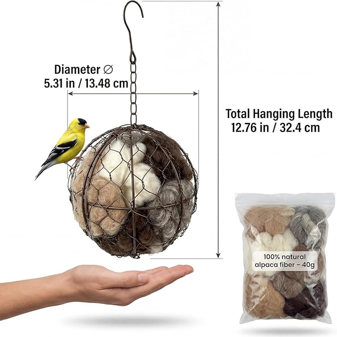 Bird Nesting Material for Wild Birds,Hummingbird Nesting Material,Reusable Hummingbird House Materials,Bird Watching Gifts