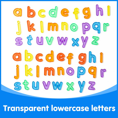 Odoorgames Number Block - Set of 100-78 Pcs Translucent Lowercase Letters - Educational Math Cubes for Kids Ages 4-8 - Counting Blocks for Math