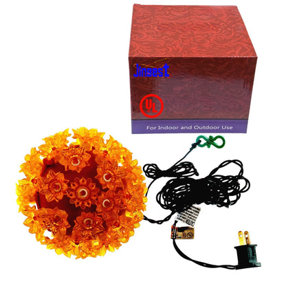 JinBest 6“ Orange Starlight Sphere Lights, Commercial Grade LED Sphere Light, for Indoor Outdoor Halloween Party.