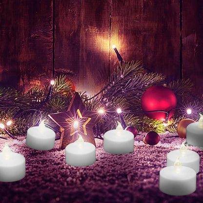 Boakboary LED Tea Lights with Remote Control: 24pcs Flickering Flameless Candles,Long Lasting 400+Hours,Battery Operated Electric Tealight for Home Decoration Seasonal&Festival Celebration(Warm White)