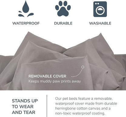 Naturepedic Organic XX-Large Pet Bed - Super Plush Dog & Cat Beds - Ultra Supportive Dog Bed Mat - Ideal Pet Bed with No Polyurethane Foam - 47" x 29" x 5"