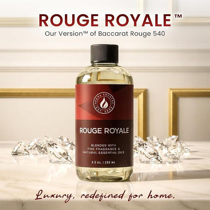 Aroma Country Rouge Royale Diffuser Oil - Luxury Essential Oils for Diffuser Refill & Air Freshener Room Spray, Long-Lasting, Natural Home Fragrance and Hotel Scent for Diffusers & Machines (4 Fl. oz)