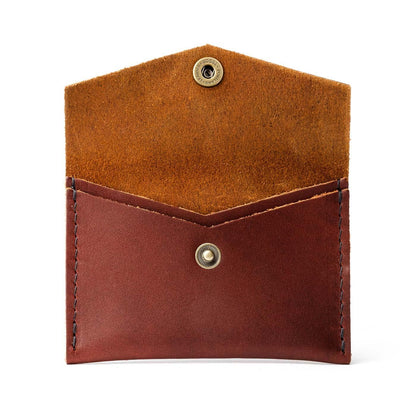 Portland Leather Goods Mini Envelope Wallet for Women – Handmade from the Finest Full-Grain Hides – Features Two Interior Pockets with Secure Snap Closure – Cognac