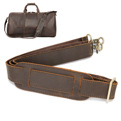 MASIWEI Genuine Leather Bag Strap Replacement Shoulder Strap Adjustable with Padded for Duffel Bag, Crossbody Bag, Laptop Bag, Briefcase, Messenger Bag,Coffee
