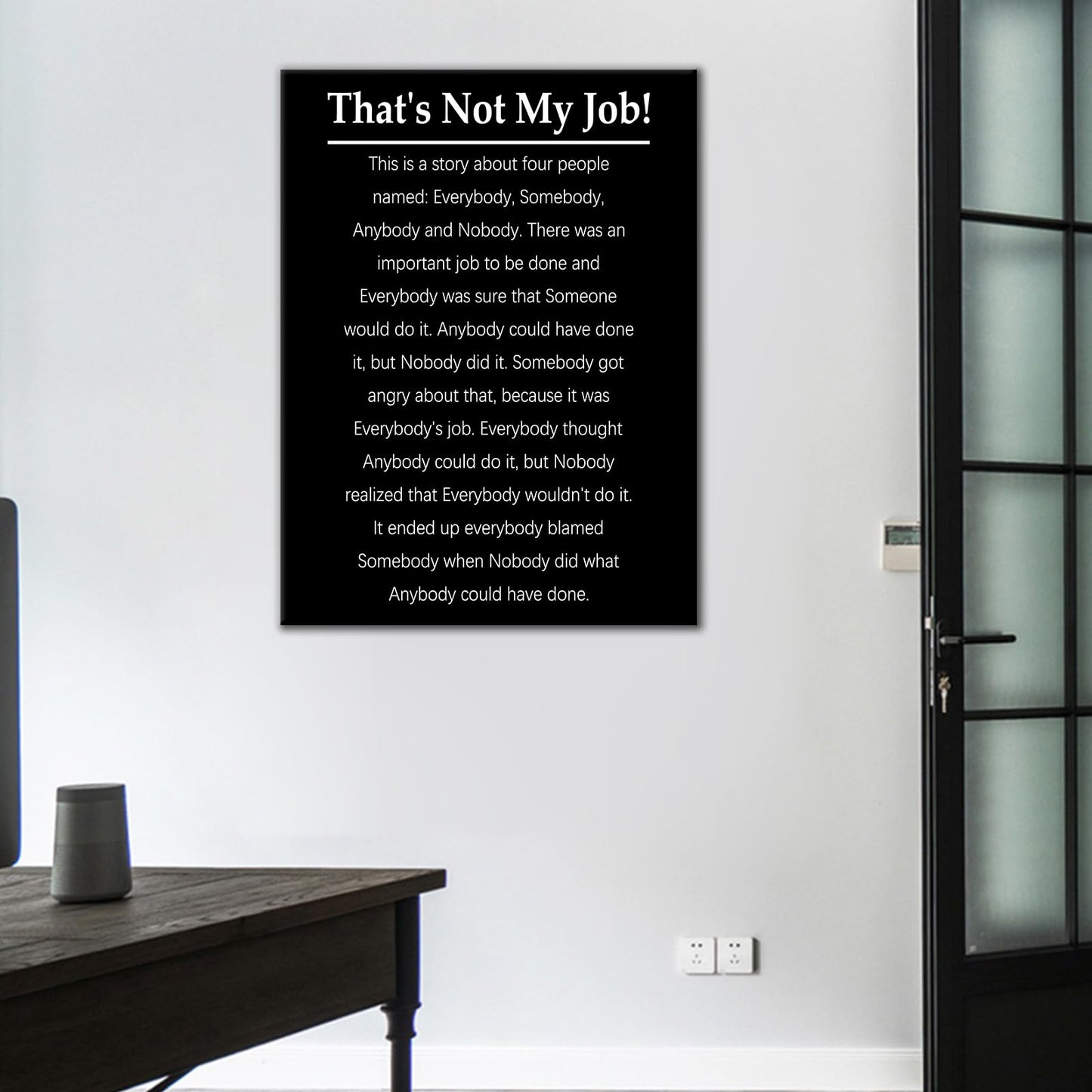 Inspirational Canvas Wall Art Office Funny Work Quote Motivational Poster Print Daily Has a Daily Signs Positive Picture Painting Artwork for Modern Bedroom Son Room Gym Ready to Hang [18''Wx24''H]
