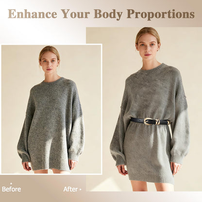 AI DEEBLUE Belts for Women – Fashion Womens Belts for Jeans Dresses Pants Chic Minimalist Black Belt