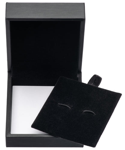 Giftop PU Leather Small Cufflink Box Jewelry Display Case (Black Pack of 3)