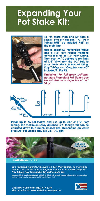 Mister Landscaper Micro Spray Pot Stake Kit