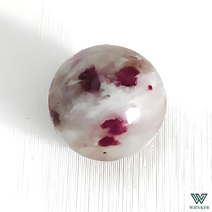 WHNKFB 10mm 50PCS Natural Watermelon Tourmaline Round Beads, Pink-Green Loose Gemstone Beads for Jewelry Making Craft - 6mm 8mm 10mm Options with Free Elastic Cord