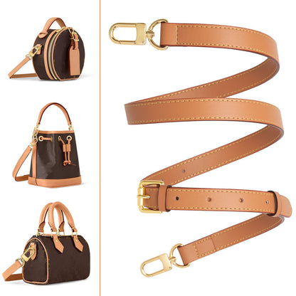YAZHIMI Vachetta Leather purse strap Genuine Leather Adjustable Replacement Strap for Shoulder Bag Handbag Purse (Honey Pink-leather purse strap)