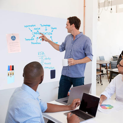 HAMIGAR Magnetic Whiteboard Contact Paper 36" x 48" Dry Erase White Board Sticker for Wall Stick on White Board Peel and Stick Wallpaper Adhesive Poster with Marker, Magnetic Eraser and Magnets