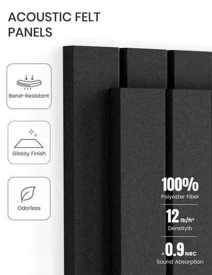Fluxynara Large Felt Bulletin Board 48" x 36" Cork Board Alternative-12 Pack with 70 Safe Removable Adhesive Tabs, Cork Boards for Walls Cork Board for Home Office Classroom Pin Board (Charcoal Gray)