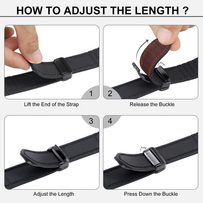 WestEagle Magnetic Leather Watch Band Compatible with Samsung Galaxy Watch Ultra 47mm (2025/2024) Magnetic Buckle Design Adjustable Classic Wristbands Replacement Straps for Men and Women, Dark Brown