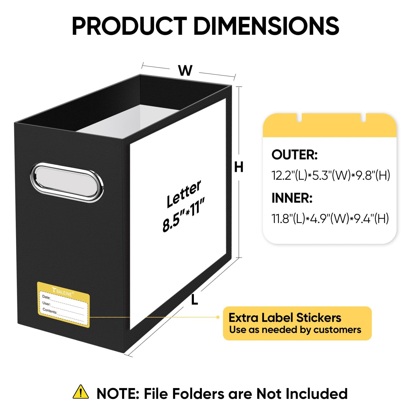 BALEINE Fireproof Ducument Bag + File Organizer 2 Pack