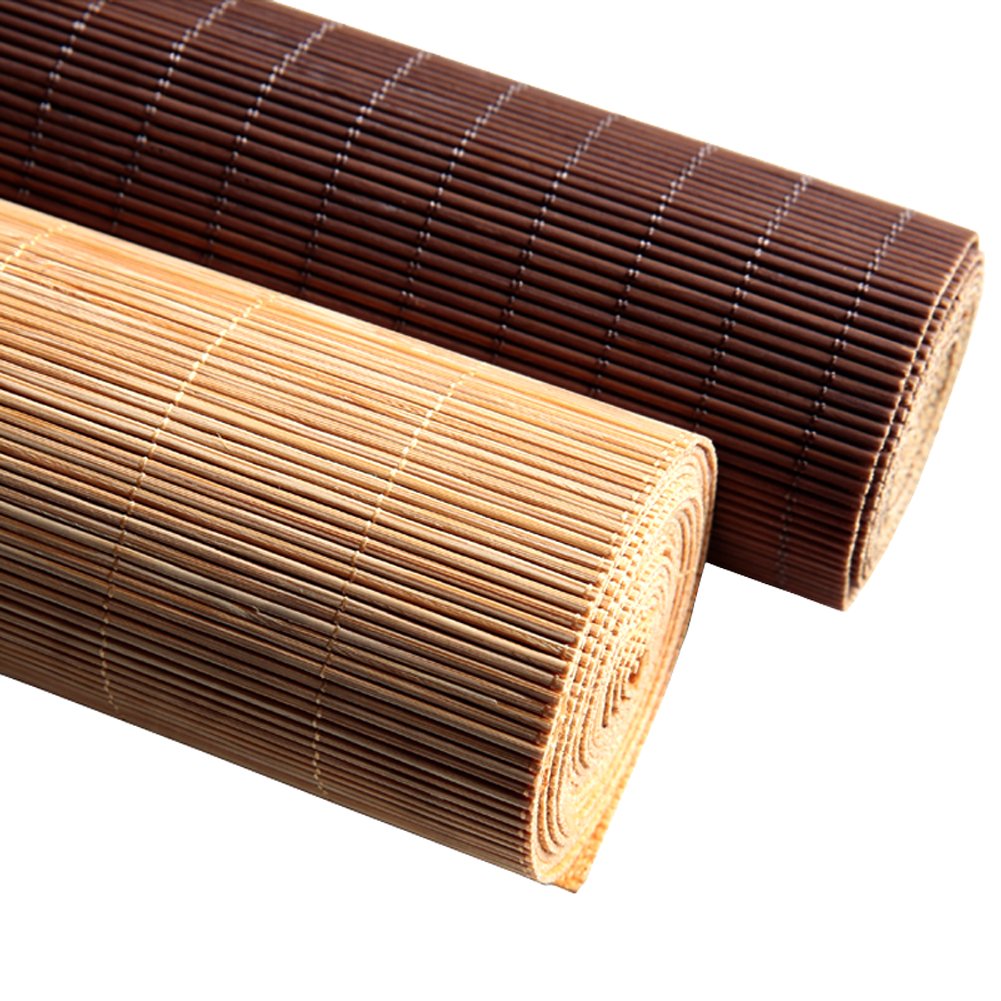 YOY Tea Ceremony - Kung Fu Tea Set Mat Natural Bamboo Tablemat Slat Handmade Bamboo Sticks Decor Placemat Tea Table Runner 12 by 47-Inch, Natural