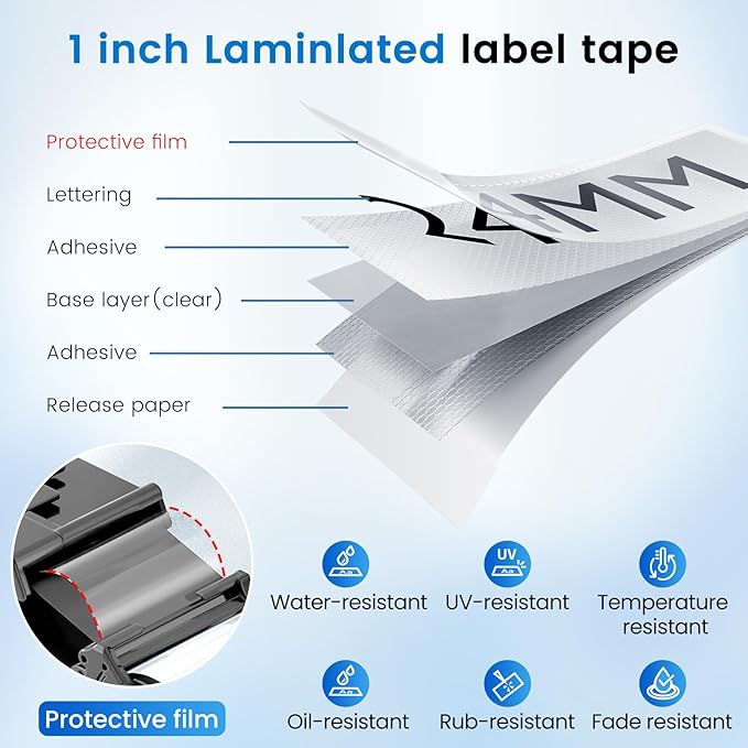 3-Pack Label KINGDOM TZe-151 24mm 0.94” Clear Tape Compatible with Brother P-Touch TZ-151 1 Inch Laminated Label Refill Black on Clear TZ Tape for PTD600 PTD610AD PTP700 PT2730