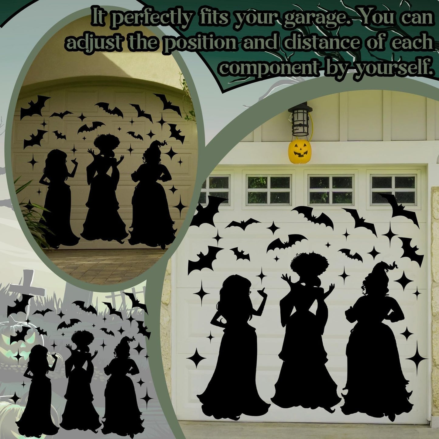 29 Pcs Halloween Witch Magnet Stickers Witch Garage Decoration Bat Refrigerator Decals for Halloween Party Home Door Car Decor Party Supplies