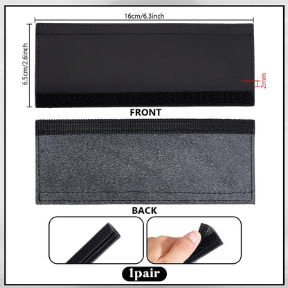 PH PandaHall 2pcs Leather Handbag Handles Wrap Cover, Black Handle Protector Cover Removable Bag Handle Protectors for Shopping Travel Bag Purse Handles Craft Strap Making Supplies