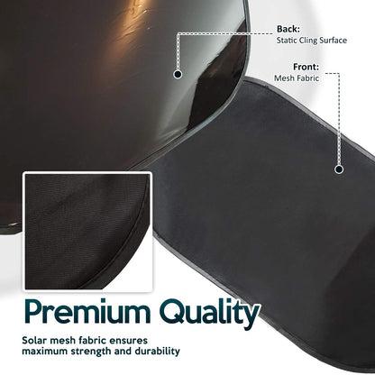 Zone Tech Rear Sun Stop Sunshade -Cling Window Cover, Sunlight, Glare and UV Rays Blocker, Protection Car Accessory