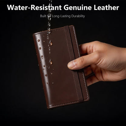 Espera Genuine Leather Checkbook Cover for Men and Women, Check Book Covers for Personal Checkbook with Elastic Band