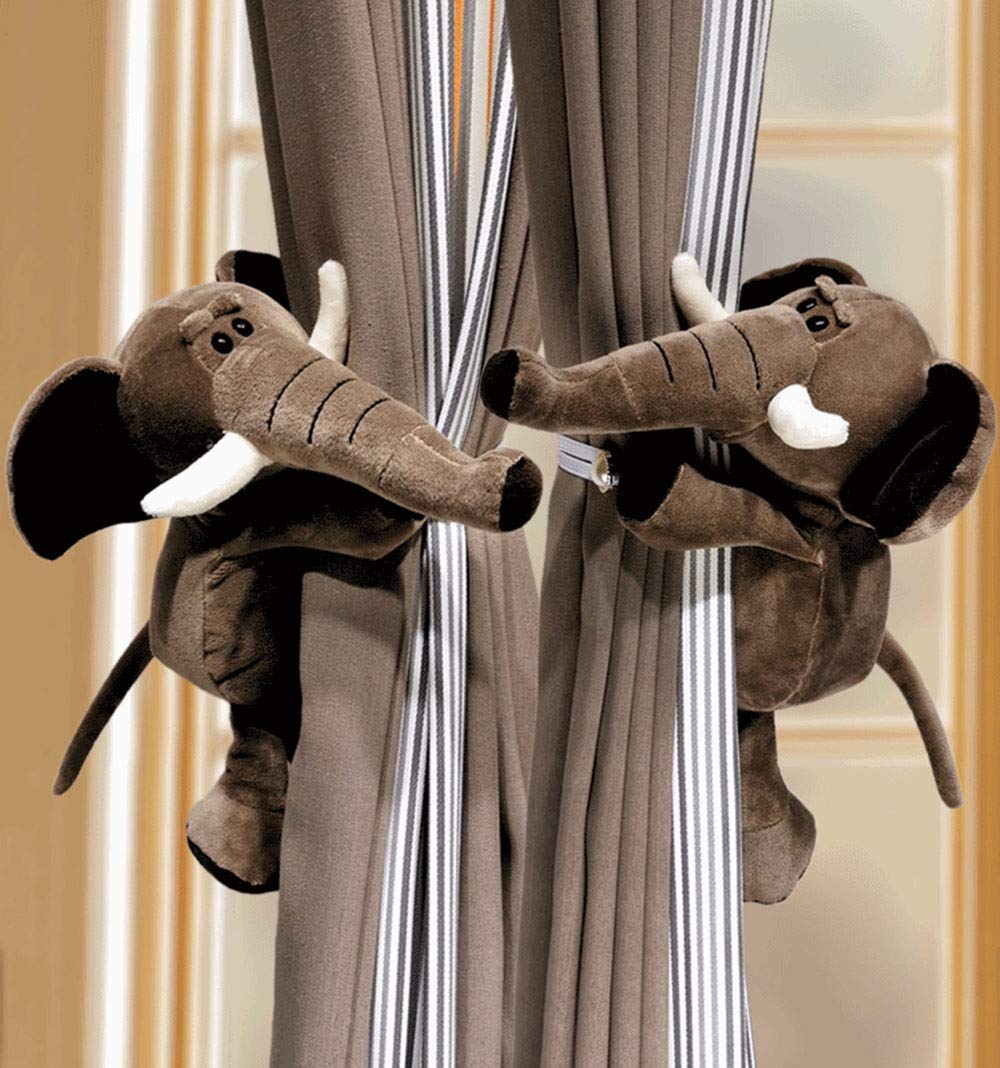 Cciphy 1 Pair Cute Curtain Tieback Animal Tieback Buckle Hook Fastener Cartoon Lion Window Curtain Hook Curtain Holdbacks for Living Room Bedroom Curtain Mosquito Net (Lion)
