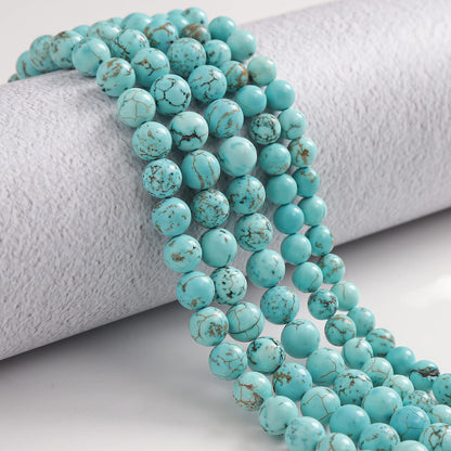 45pcs 8mm Natural Turquoise Gemstone Beads Energy Healing Crystal Round Loose Stone Beads for Jewelry Making, DIY Bracelets Necklaces