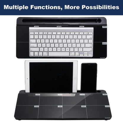 TSJ OFFICE Desktop Whiteboard Dry-Erase-Board - Computer Keyboard Stand White Board Surface Pad with Drawer, Desk Organizers with Accessories for Office, Home, School Supplies