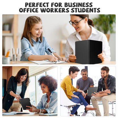 AGM Portable White Board Dry Erase, Double Sided Folding Whiteboards with Pen, Mini Portable Dry Erase Board for Study, Meeting, Doodling, Planning, Black