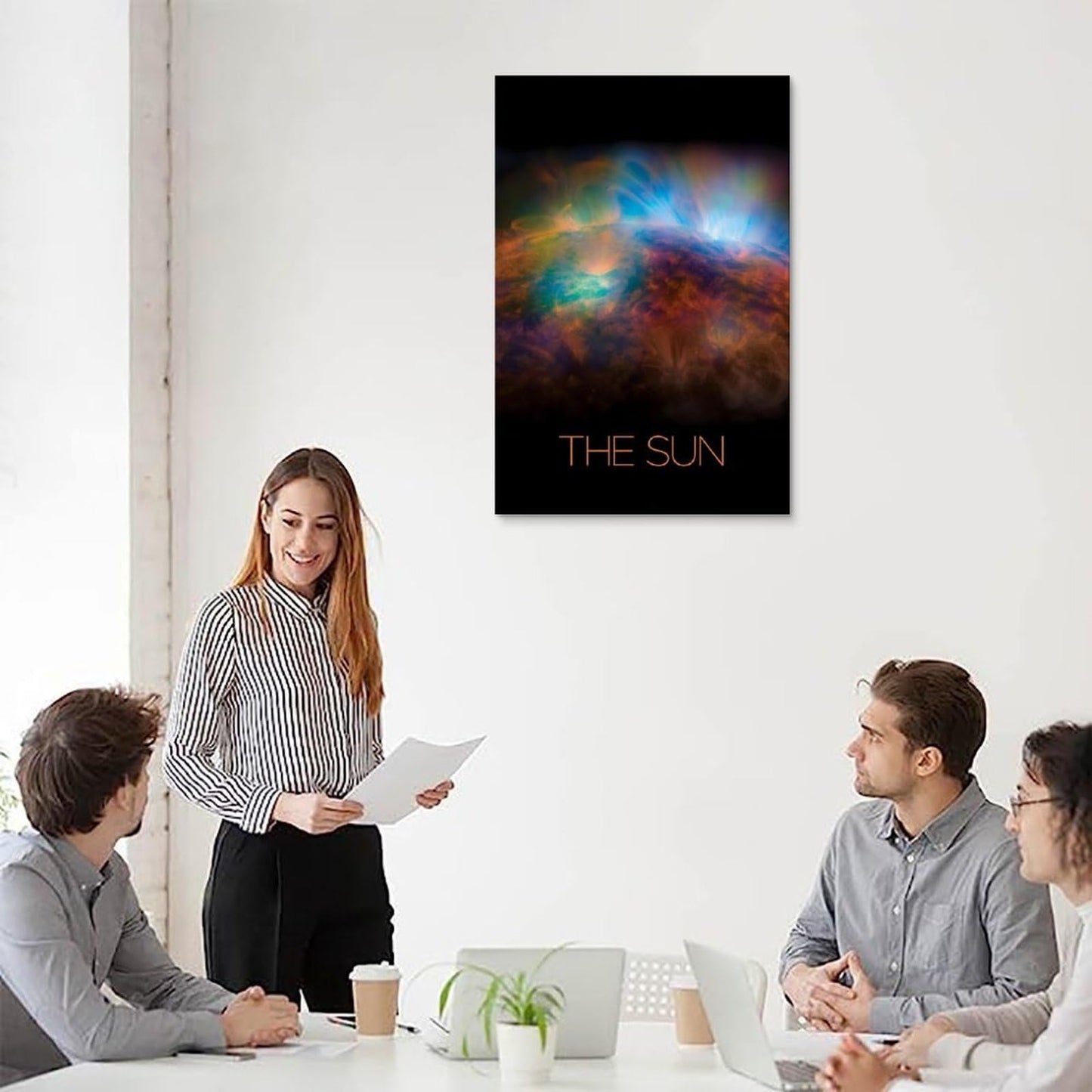 Solar System Canvas Wall Art 16x24 Inch Unframed – Astronomy Poster Print of Our Star, Science Decor for Classroom, Home Office,Gift for Students, Teachers & Space Lovers