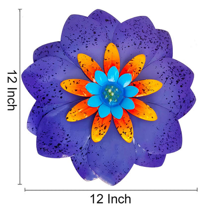 LITIALLY Metal Flower Wall Art Garden Decor, New Creative Cute Flower Decorations, Art Wall Hanging Decor, Enhance Indoor Outdoor Decor Spaces