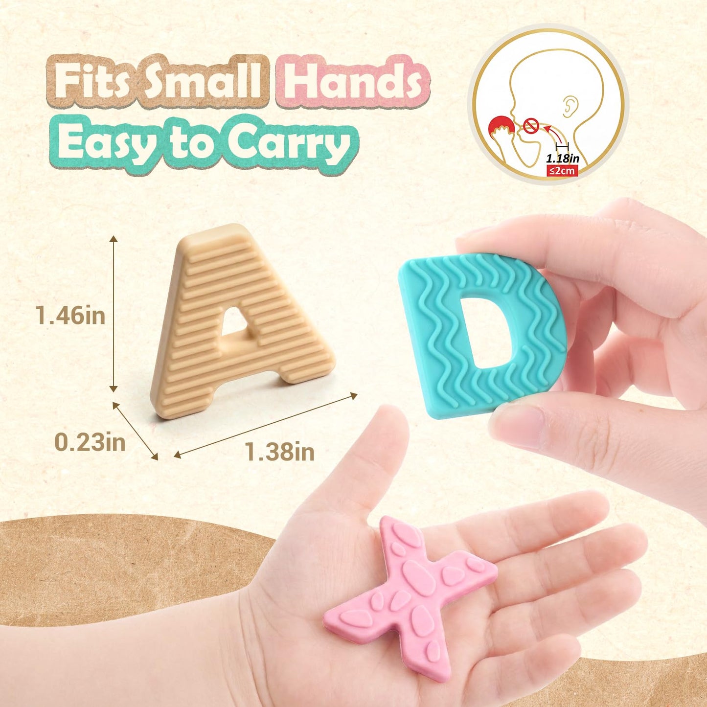 Sensory Silicone Alphabet Magnetic Letters: 26 Uppercase ABC Fridge Magnets for Toddlers & Kids, Preschool Learning Spelling Alphabet Magnets, Refrigerator Magnets Birthday Gifts for Boys Girls