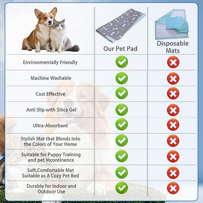 Puppy Pads with Pheromones,Washable Puppy Pee Pads for Dogs,Reusable Puppy Pads Washable for Dogs & Cats,Washable,Durable Leak-Proof & Anti-Slip Pet Training Pads for Home & Trave