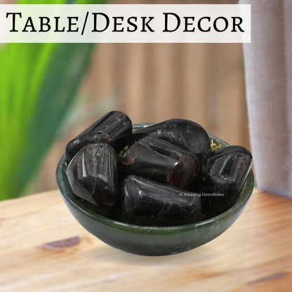 Amazing Gemstone Garnet Crystals and Healing Stones Tumbled - 1 oz Garnet Stone Gem Stones, Natural Healing Stones for Energy Balance, Stress Relief - Premium Polished Gems Rocks for Meditation