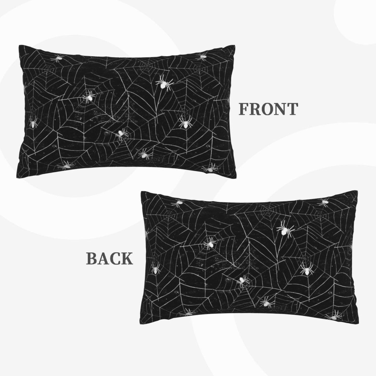 VIREOTHIA Halloween Spiderwebs Lumbar Pillow Covers 12x20 Set of 2 Black and White Decorative Throw Pillow Cover Spider Webs Rectangle Pillowcases Cushion Covers for Couch Bed Sofa Decor
