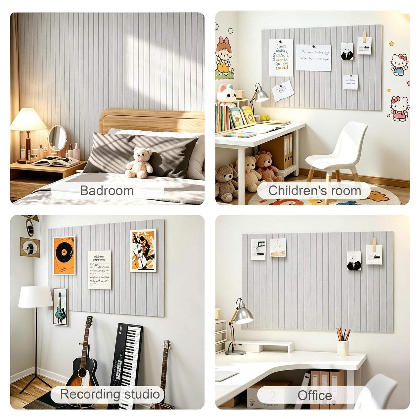 G Gamit 0.47" Thick Felt Pin Board 36"x24" Large Cork Board Alternative 6 Pack 11.81"x11.81"Felt Bulletin Board Wall Tiles Notice Board with 30 Pushpins for Home Office School(Fine-Light Camel)