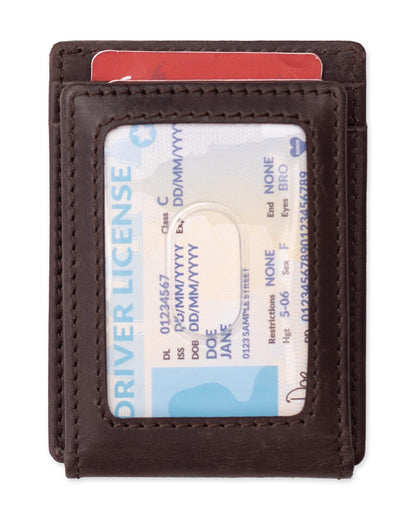 Levi's mens RFID Slim Everyday Card Case Wallet Brown