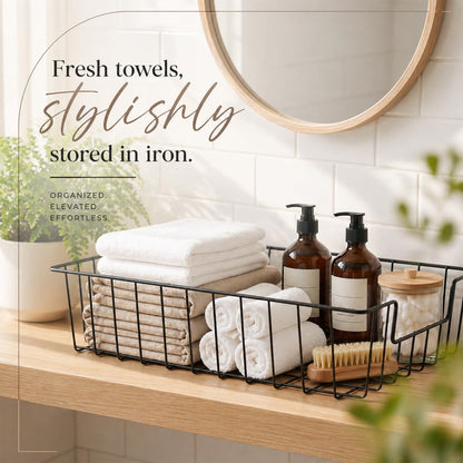 12 Pack Desk Drawer Organizer Letter Tray – Stackable Metal Mesh Wire Paper Trays | A4 Paper Document Desk Basket with Smooth Edges | Rust Proof Storage Tray for Home Office School Desk