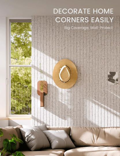Fluxynara Large Felt Bulletin Board 48" x 36" Cork Board Alternative-12 Pack with 70 Safe Removable Adhesive Tabs, Cork Boards for Walls Cork Board for Home Office Classroom Pin Board-Light Gray