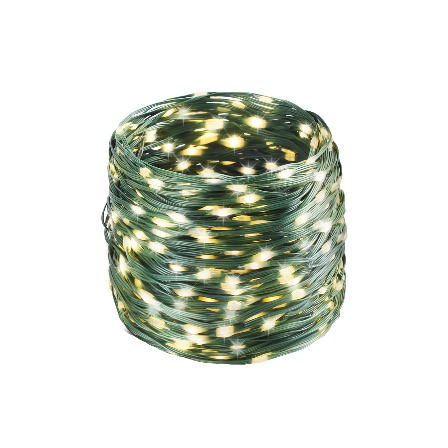 Tcamp 164 Feet 500 LED Christmas Lights, 8 Modes Christmas Tree Lights with Timer Memory Function, Green Wire Starry Fairy String Light for Xmas Tree Halloween Outdoor Indoor Decor (Warm White)