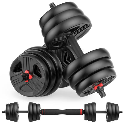 UKEEP Adjustable Dumbbells Sets, 20/30/40/55/60/70/80/90lbs Free Weights Dumbbells Set of Convertible 2 or 3 in 1 Dumbbells Set Used as Barbell, Kettlebells, A Pair of Lightweight for Home Gym